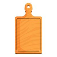 Empty rectangular wooden cutting board with handle vector