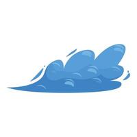 Blue water splashing making funny shape with bubbles vector