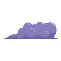 Purple cartoon cloud floating in the sky vector