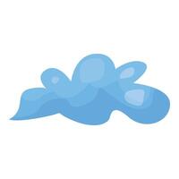 Blue cartoon cloud floating in the sky vector