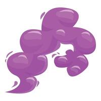 Purple steam cloud is floating and forming funny shapes vector