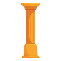 Fluted golden column standing tall representing strength and support vector