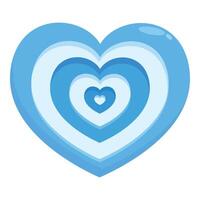 Blue heart showing love and romance with repeating shapes vector
