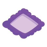 Purple pillow with square center floating in the air vector