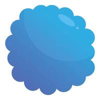 Blue gradient sticker with scalloped edge for branding vector