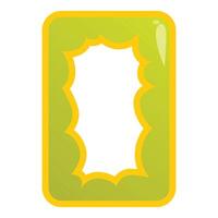 Green rounded square border with yellow outline creating empty space vector