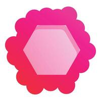 Pink hexagon overlapping a pink flower shape creating a colorful background vector