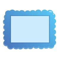 Blue wavy frame creating blank square shape vector
