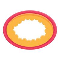Oval speech bubble with scalloped edge making a statement vector