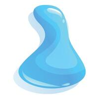 Blue liquid splashing and forming abstract shape vector