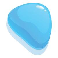 Blue blob shape reflecting light creating shadow vector
