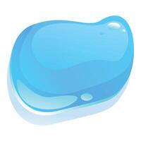 Blue liquid gel blob splashing flowing spreading vector