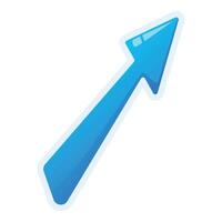 Blue arrow pointing up right showing growth vector