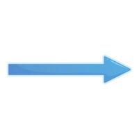 Blue arrow pointing right showing direction vector