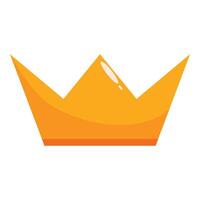 Simple cartoon style golden crown representing winning and royalty vector