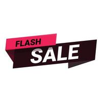 Flash sale banner announcing short promotion event vector