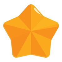 Bright yellow star is glowing on a white background vector