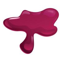 Current red syrup dripping down wall vector