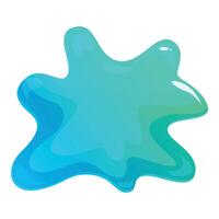 Blue slime blob splashing making abstract organic shape vector