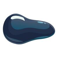 Big gooey blob of dark blue slime spreading vector