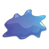 Blue liquid blob flowing with gradient effect vector