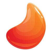 Orange liquid gel blob splashing forming abstract shape vector