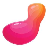 Colorful slime blob dripping down creating abstract shape vector