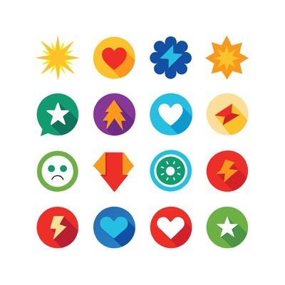 Reaction Icon Set Collection Illustration