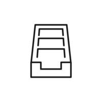 Digital Archive Management Icon for Data Storage Solutions vector