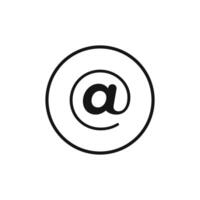 At Symbol Icon Ideal for Email and Internet Communication vector