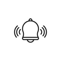 Notification Bell Ring Icon Ideal for Alerts and Reminders vector