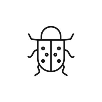 Software Bug Icon for Coding, Debugging, and IT Services vector