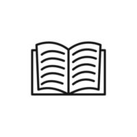 Open Book Icon Perfect for Reading and Educational Resources vector