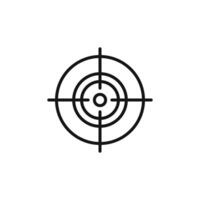 Target Bullseye Pointer Icon Perfect for Precision Apps vector