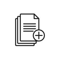Add document icon vector