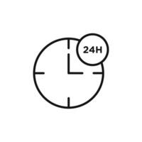 24-Hour Service Icon Perfect for Round-the-Clock Assistance vector