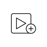 Add Symbol Icon for Multimedia Projects and Editing vector