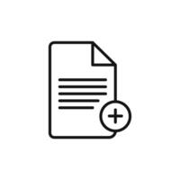 New Document Addition Icon Perfect for File Management vector