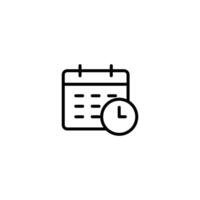 Time Management Calendar Clock Icon Ideal for Scheduling vector