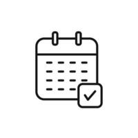 Checked Calendar Icon Ideal for Scheduling and Event Planning vector