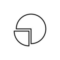 Data Pie Chart Icon Perfect for Analytics and Visualization vector