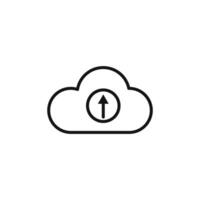 Data Upload to Cloud Icon for Backup and Cloud Storage Solutions vector