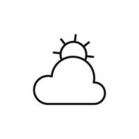 Sun and Cloud Icon Perfect for Weather Apps vector