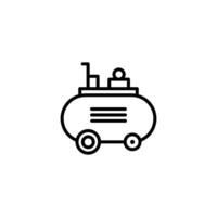 Industrial Air Compressor Icon Ideal for Engineering and Mechanical Use vector