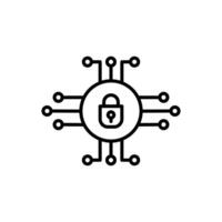 Online Cyber Security Icon Ideal for Data Protection and IT Safety vector