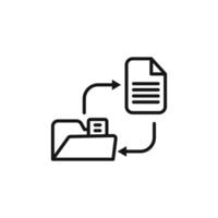 Data Transfer Arrows Icon Ideal for File Sharing vector