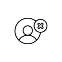 Remove User Icon Ideal for Account Deletion and Management vector