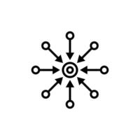 Centralized System Icon Perfect for Network and IT Solutions vector