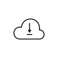 Cloud Download Icon Perfect for Data Storage and Backup vector