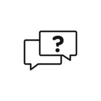 Inquiry Comment Question Icon Ideal for FAQs and Customer Support vector